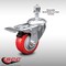 Service Caster 3.5 Inch SS Red Polyurethane 1/2 Inch Threaded Stem Caster with Total Lock Brake SCC-SSTSTTL20S3514-PPUB-RED-121315 - alternate 5